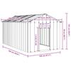 Vidaxl Buda Dla Psa Z Dachem, 114X202X101 Cm, Stal Galwanizowana