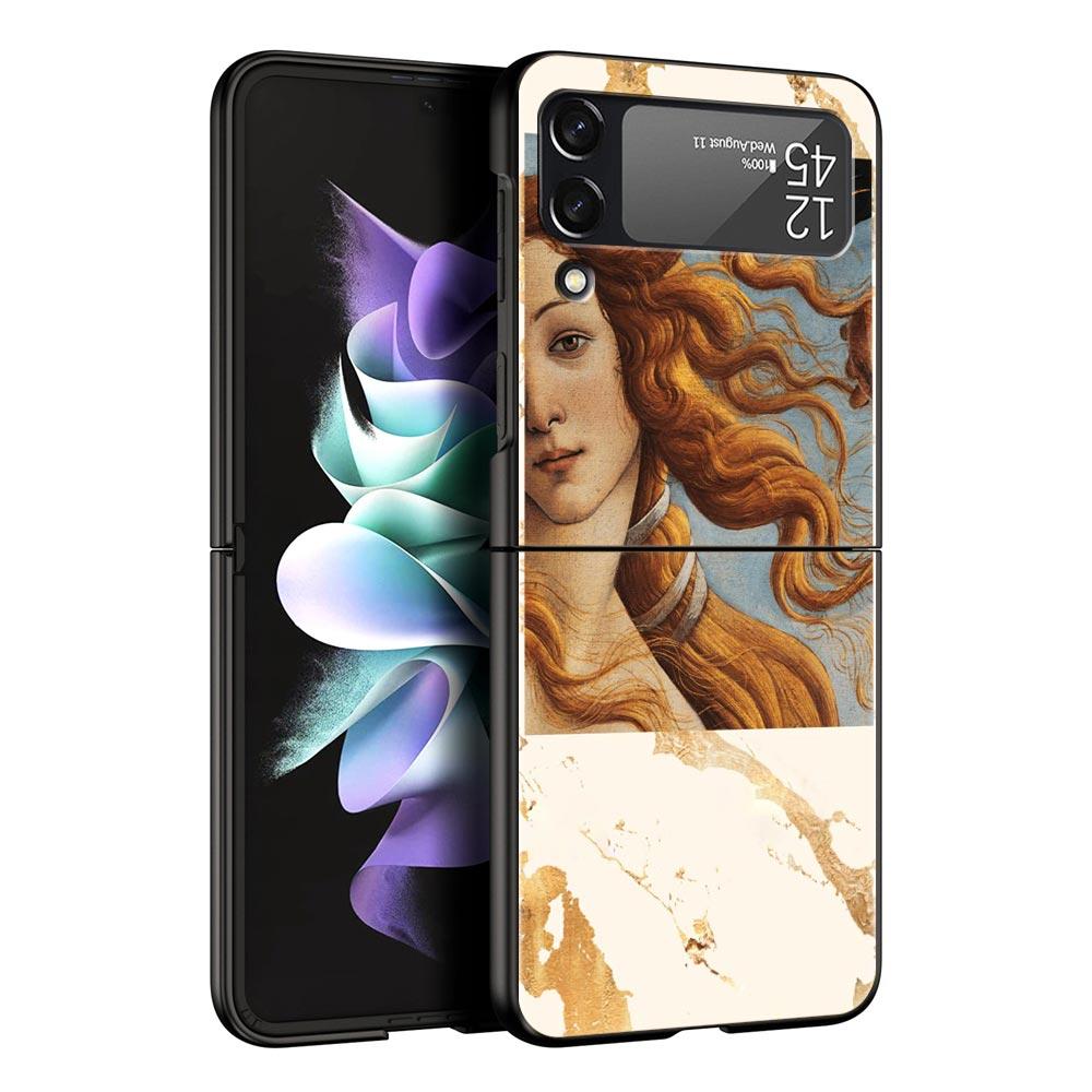 ART esthetische collage Venus Telefoonhoesje Voor Samsung Galaxy Z Flip3 Flip4 Flip5 Hoesje Shell Voor Z Flip 3 4 5 6 7 Harde Vouwbare Cover