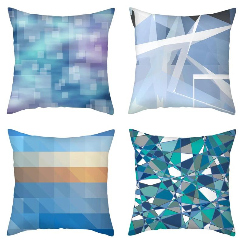 Abstract Geometric Pattern Digital Print Pillowcases Pattern Cushion Cover Suitable For Sofa Bedroom Car Pillow Cover