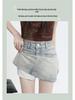 High-Waisted Women's Denim Mini Skirt - Trendy, Slimming A-Line for Summer.