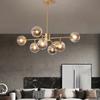 Modern design restaurant chandelier Nordic light luxury glass ball pendant light bedroom home decoration lighting fixtures