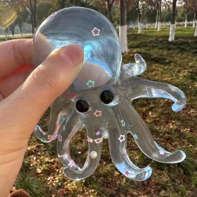 1Pcs Simulation Octopus Stress Relief Slow Rebound Toys Ocean Octopus Squeeze Fidget Toy Stretchable Sensory Decompression Gift