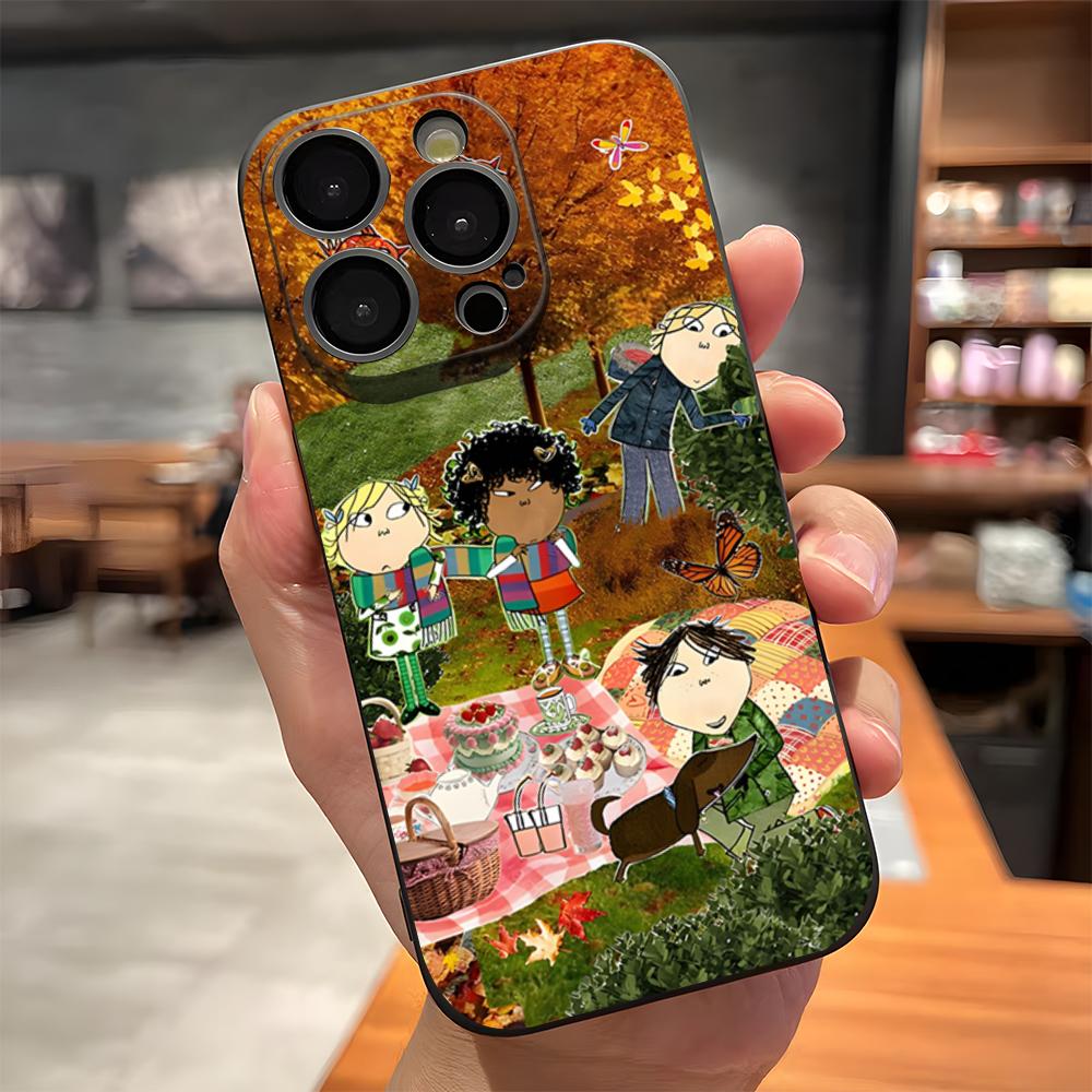 Charlie And Lola Anime Phone Case For IPhone 17 Pro Max 15 Pro 16 14 Plus 12 13 Mini 11 Pro Shockproof Soft Cover