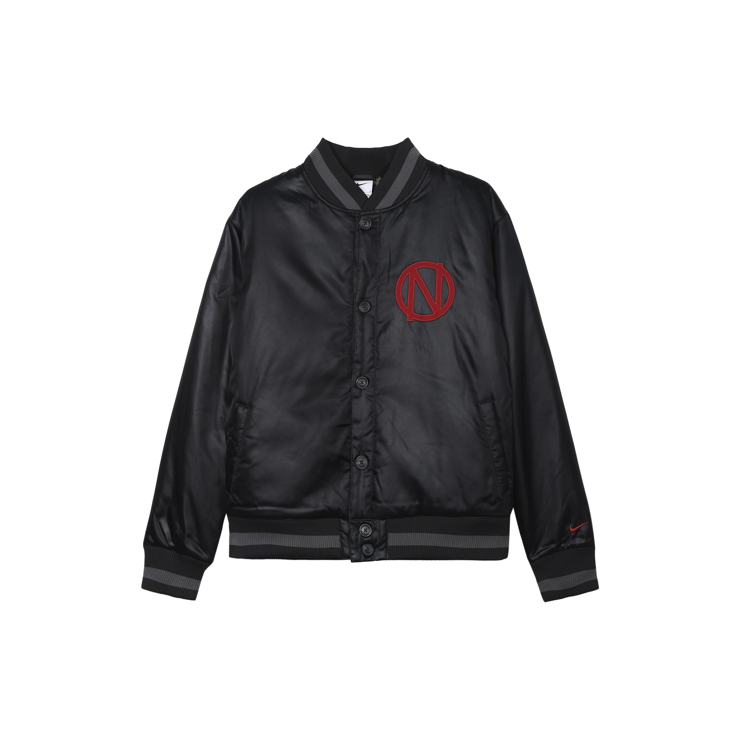 Nike Alphabet Pattern Single Breasted Stay Warm Long Sleeves Jacket Men s Black DQ6204-045 M