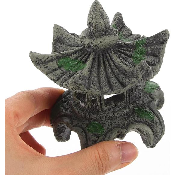 Pagoda Lantern Aquarium Landscaping Ornament Cave Decor Aquarium Breeding Cave Shrimp Shelter Fish Hideout Hideaway Fish Tank Bonsai Landscape Decor