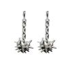Dark Gothic Spike Heart Chain Earrings - European/American Cold Style