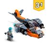 LEGO Creator Cyber Drone 31111 – Toy Block Set – Airplane – 6+ Years – Gray/Black/Orange