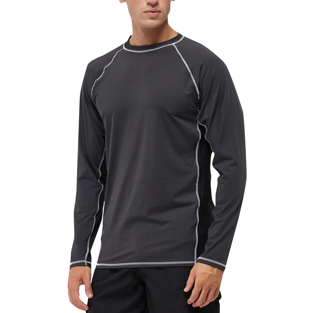 Men's Long-Sleeved Loose Sun  Clothing Upf 50+ Beach Sun  Quick-Drying Clothing Men's Surfing Clothing Men's Swimwear
