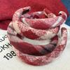 Women's Red Plaid Wool Wide-Brimmed Headband - Perfect for Christmas & New Year Outings