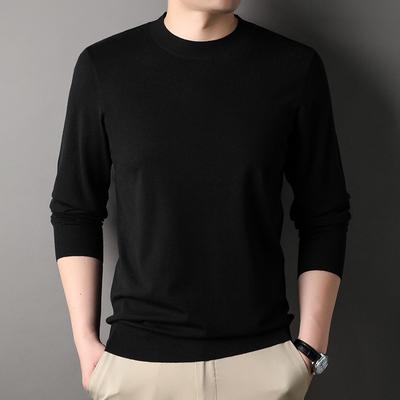 Dünner Herbst- und Winter Herren Rollkragen Langarmpullover inklusive Unterhemd für junge und mittelalte Männer