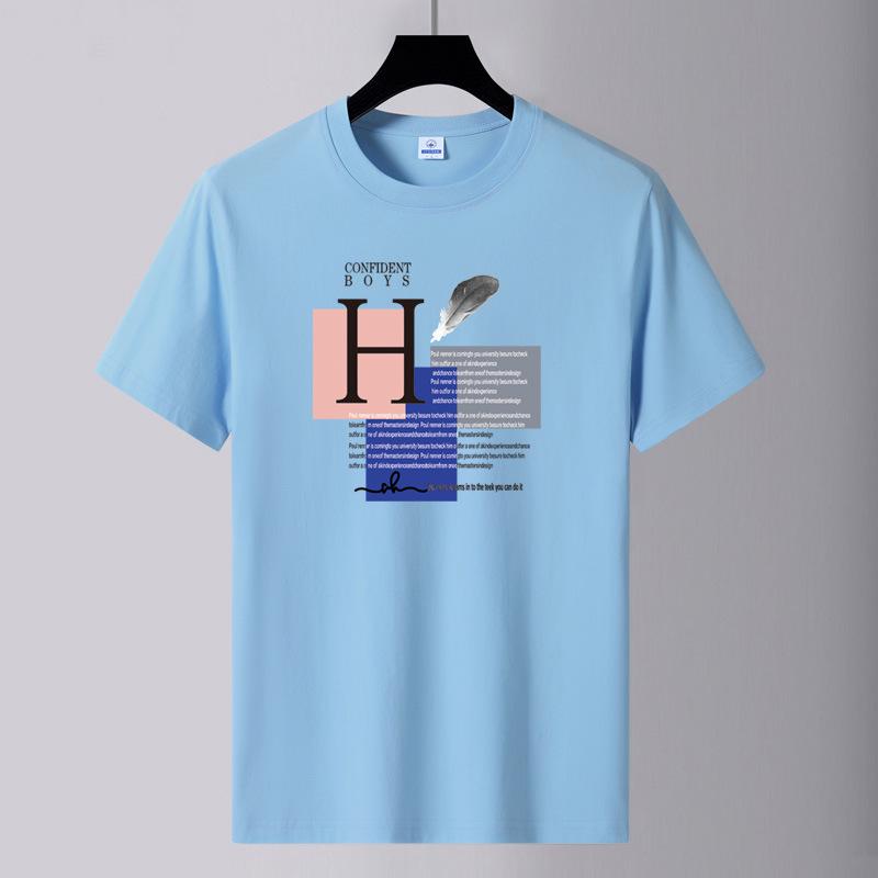2025 Sommer Herren Baumwoll Rundhals Grafik T-Shirt - Lockere Passform, Jugendmode, Alleskönner, Große Größe