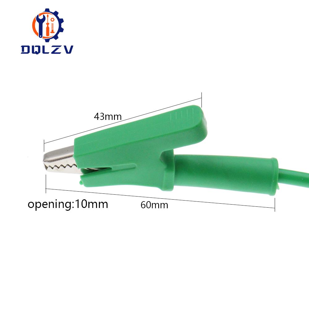 1PCS Dual Alligator Clips Test Leads Heavy Duty Crocodile Clamps Multimeter Test Wires 1000V 15A 100CM Cable