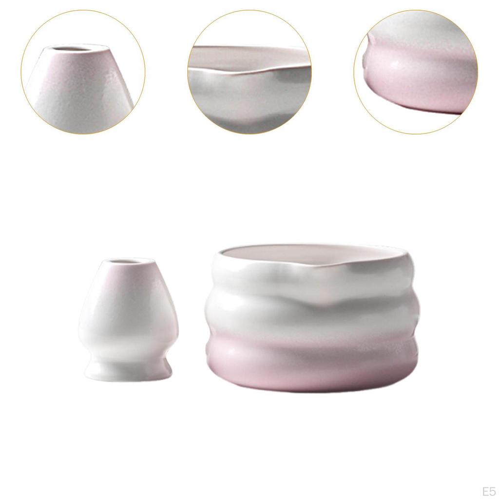 Japanisches Matcha Tee-Set, Kit mit Schale, Besenhalter, Elegantes Set