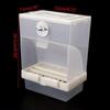 Parakeet Dispenser No Mess Transparent Acrylic Parrot Feeder for Cage
