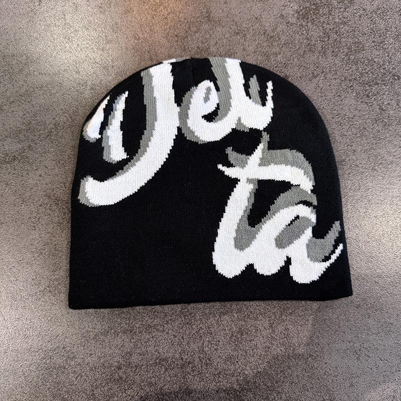 JYL TS DIY Шапка с буквами Унисекс Зимняя теплая Трансграничная уличная вязаная шапка Акрил 1222Mao17942 розовый