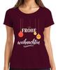 Merry Christmas Xmas Baubles Christmas Tree Baubles Festive Ladies Tshirt