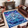 Covor de podea din catifea de cristal cu tematică de leopard, covor cald personalizat cu nume și text, decorațiune pentru casă