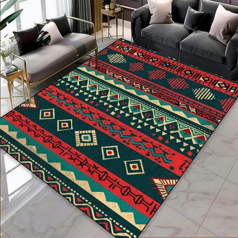 Modern Abstract Area Rug Large Size High-Density Washable Non-Slip Carpet Easy Clean Floor Mat Soft Home for Living Room Bedroom