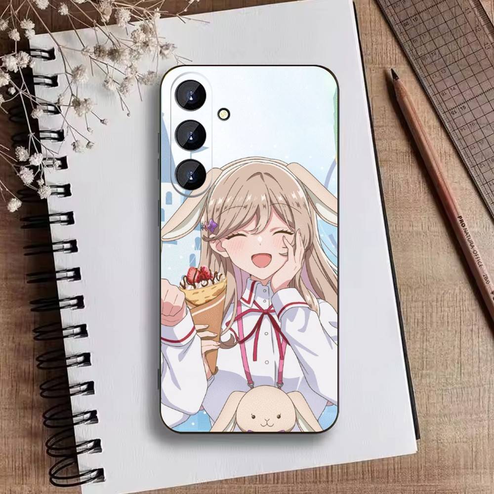 Watanare Anime Phone Case For Samsung Galaxy A73,A21s,A22,A31,A52,A53,A71,A41Soft Black Shell