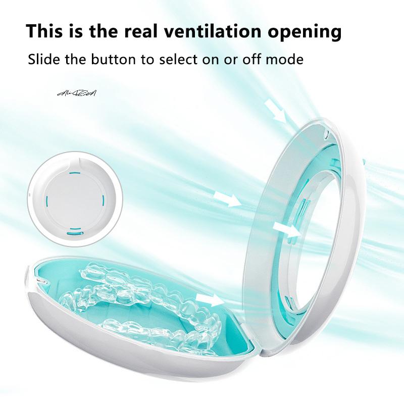 Dental Orthodontic Case with Mirror Invisible Braces Retainer Box Mouth Guard Denture Storage Aligner Case for Oral Hygiene
