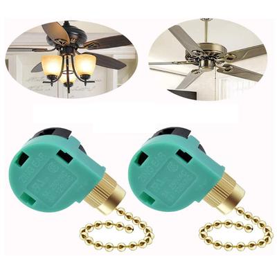 Spínač stropního ventilátoru 3rychlostní 4vodičový Ze-268S6 Spínač ovládání rychlosti řetízku ventilátoru