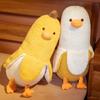Duck doll big yellow duck plush toy banana pillow big white goose side sleeping pillow with legs folded for women