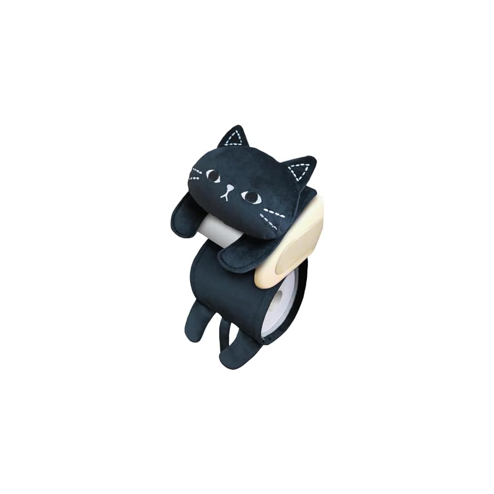 Mimitts Cat Plush Toilet Paper Holder Cute Cat Cover for Bathroom Decor