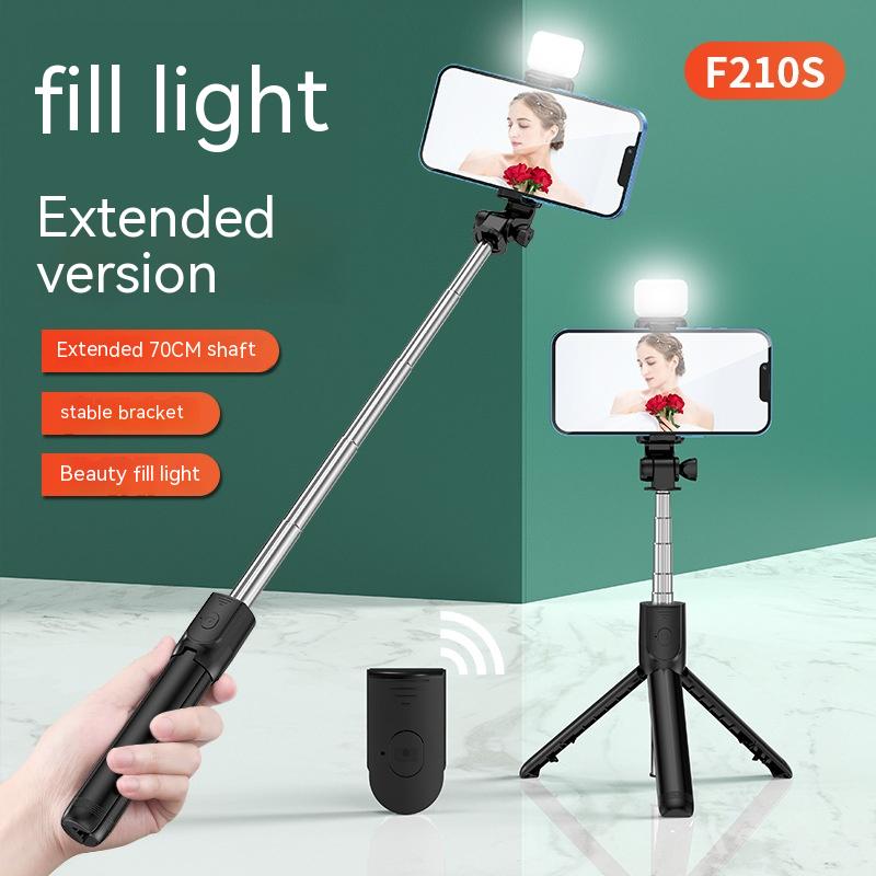 Alles in Einem Erweiterbares Tragbares iPhone Stativ Selfie-Stick Selfie-Stick mit Fernbedienung mit Abnehmbarer Kabelloser BT-Fernbedienung Kompatibel