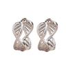 Hollow Dna Ear Buckle Female Mori Sweet Fashion Temperament Earrings Versatile Personality Ins Geometric Line Twist Earrings