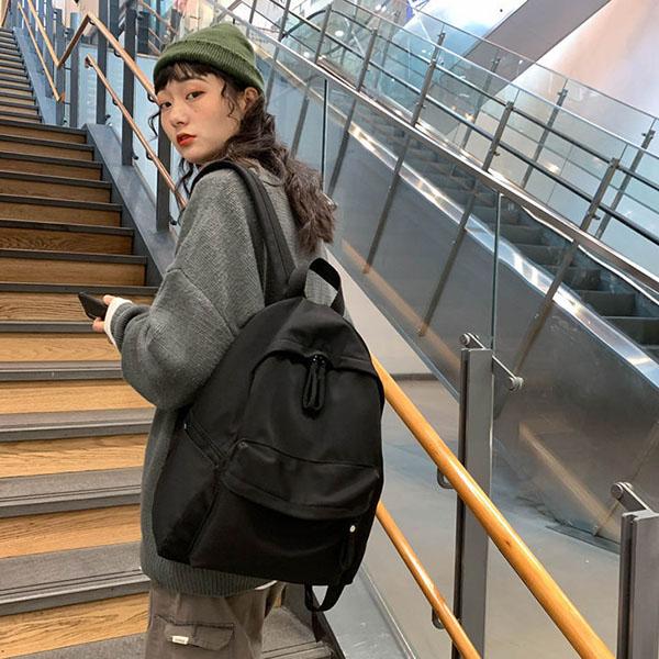 Rucsac de culoare solidă Rucsac pentru femei Geantă de umăr antifurt Geantă de școală versatilă pentru fete adolescente Rucsac de școală