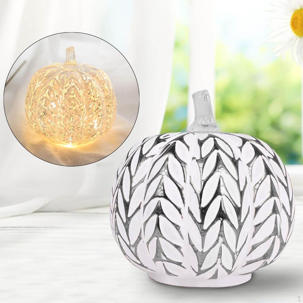 Pumpkin Lamp Sculpture Lantern Indoor Dinging Room Bedroom Nightstand Halloween Table Decor