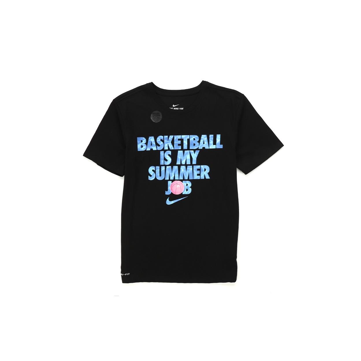 Nike Dri-Fit Summer Job Basketball TEE Men Black Men s 923724-010 L
