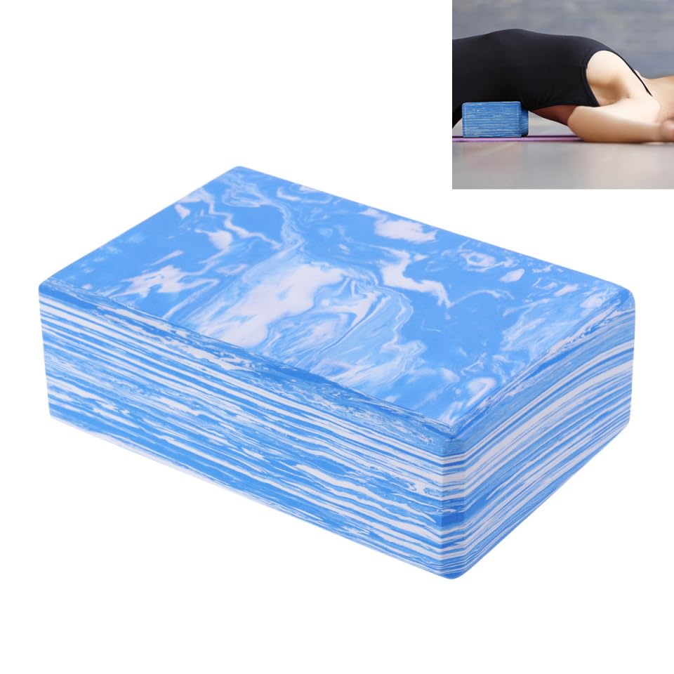 KESYOO Yoga EVA High Balance Purple Blue 2-Pack Blocks, Foam, Lightweight, Density, Fitness, Stretching, Support, Beginner-Friendly, &