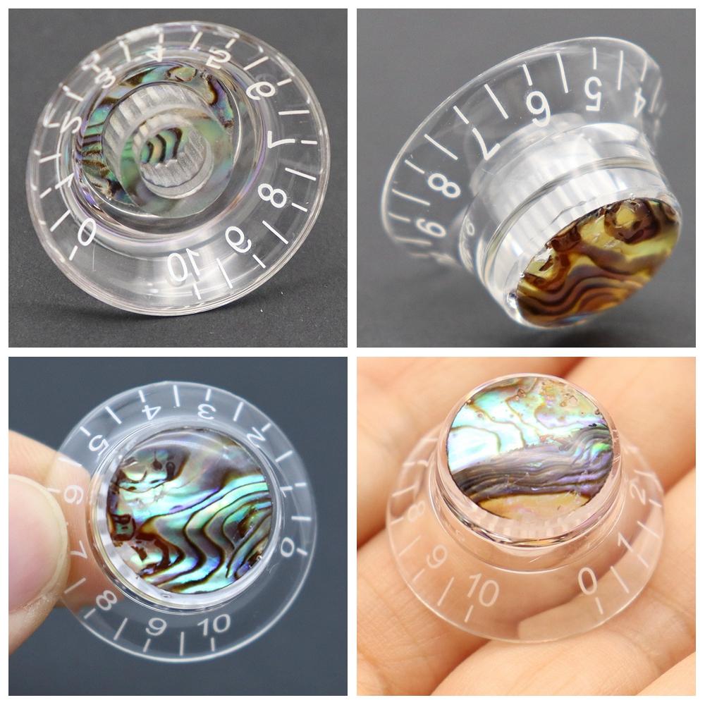 3pcs/4pcs Guitar Knobs Abalone Hat Knobs Volume Tone Control Knobs Guitar Knobs for LP ST SQ Electric Guitar Parts