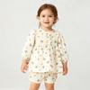 Carino Set Estivo per Bambina in Cotone Biologico Blusa + Pantaloncini Abbigliamento per Bambina Piccola