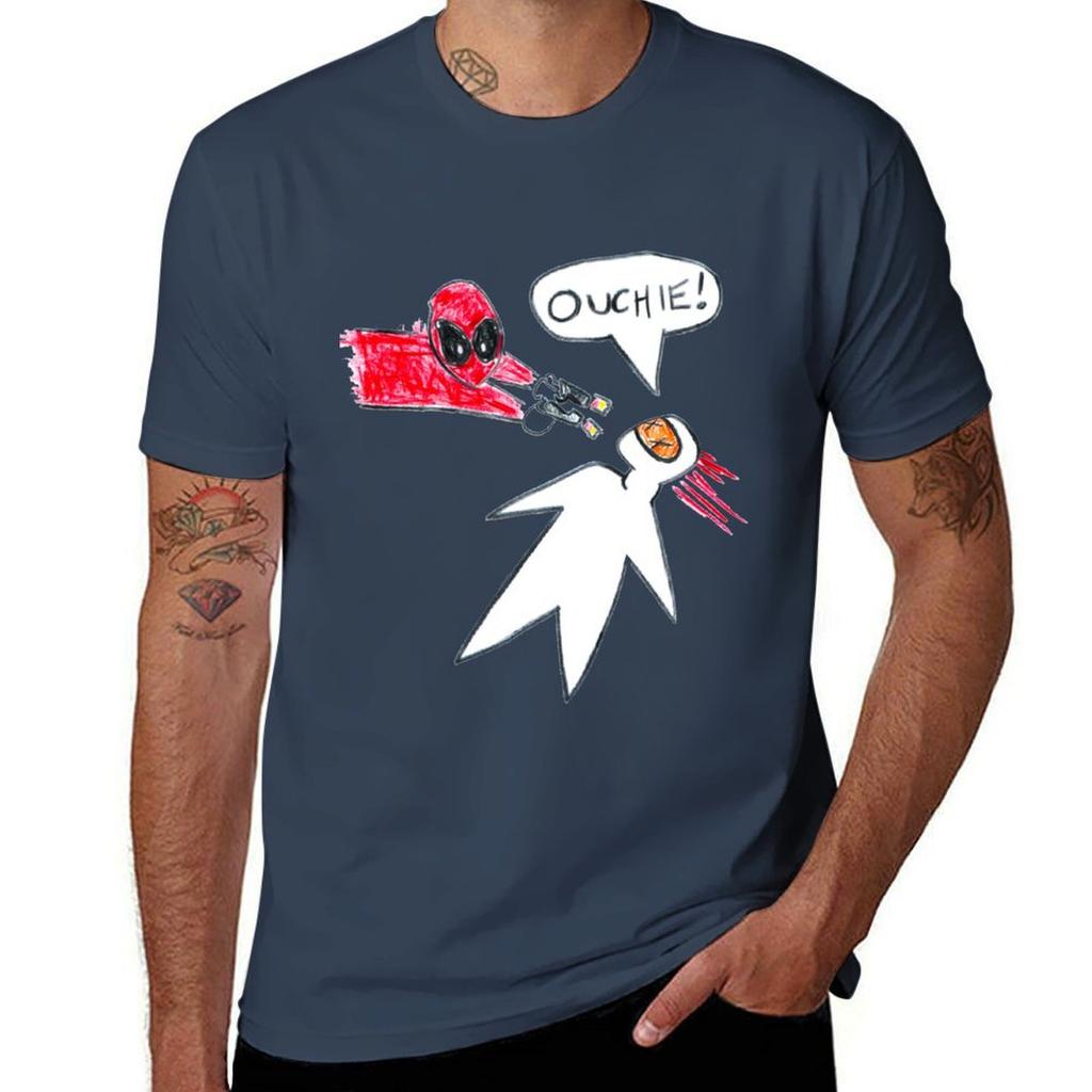Ouchie Tshirt Basic Daily Outfit Short Sleeve Tee