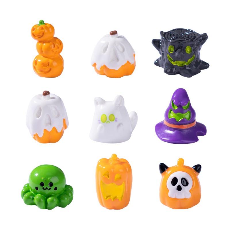 Halloween Pumpkin Ghost Cute Particle Decorative Accessories Mini Micro-landscape Resin Small Ornaments