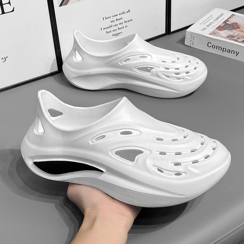 Hochwertige Sommer Herren Sandalen Leichte EVA Herren Freizeitschuhe Lochschuhe Haus Garten Outdoor Angeln Männliche Strand Flache Hausschuhe