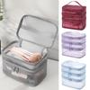 Transparent Mesh Travel Cosmetic Bag Storage 2/3 layer Toiletry Bag Large Capacity Makeup Case Toiletries Organization