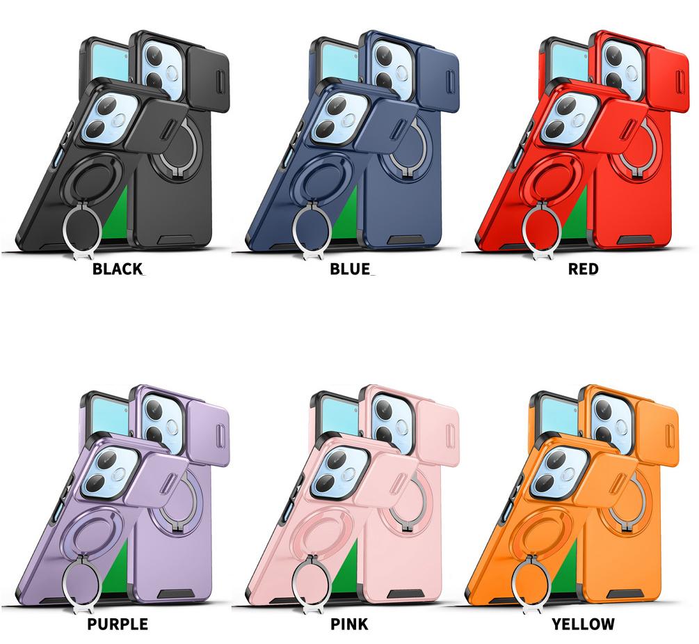 Sliding Camera Protects Phone Case for OPPO A5 Pro A3x A3 A40 A60 OPPO Reno 13F Reno 13 Pro Reno13 Metal Bracket Rugged Cover