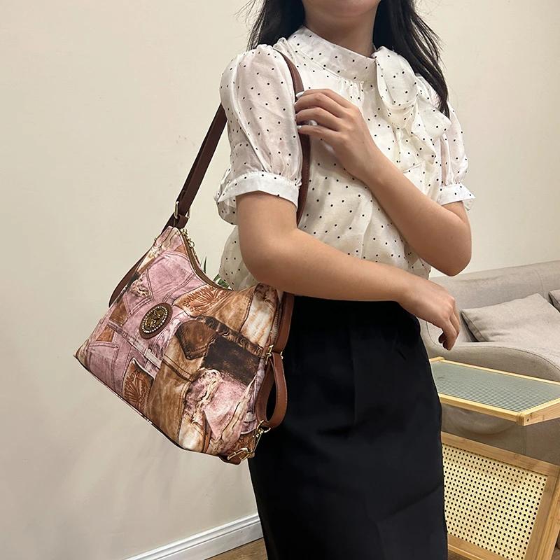 Новые модные женские сумки большой емкости сумки через плечо решетчатые сумки на молнии — фото 3