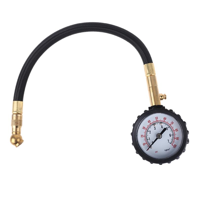 

Accurate Rubber Hose Tire Pressure Gauge Dial Type Pressure Instrument Fit for Car Bicycle Motorcycle Truck Tires 1
