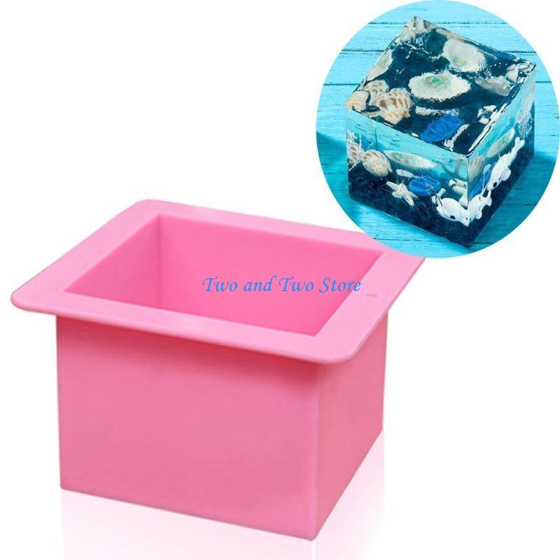 HX6F Super Large Cube Square Silicone Mold Resin Casting Jewelry Making Tools