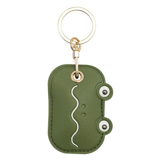 Cat Paw Shaped Pet Hair Keychain Faux Leather Pet Fur
