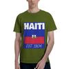 Haiti EST 1804 Independence Haitian Flag Merch 100 Cotton TShirt Mens Oversized T Shirts Men Crew Neck Short Sleeve S6XL