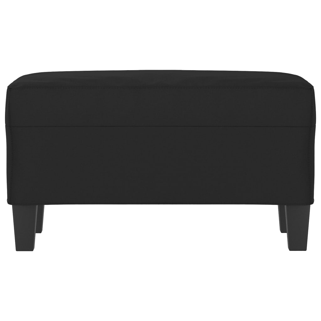 Black Bench 70 X 35 X 41 Cm Microfiber Fabric