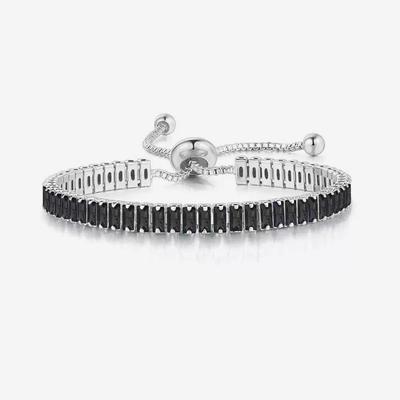 Bracelet Tennis Diamant Zircon Noir Unisexe: Style Hip Hop, Design Rond et Rectangulaire