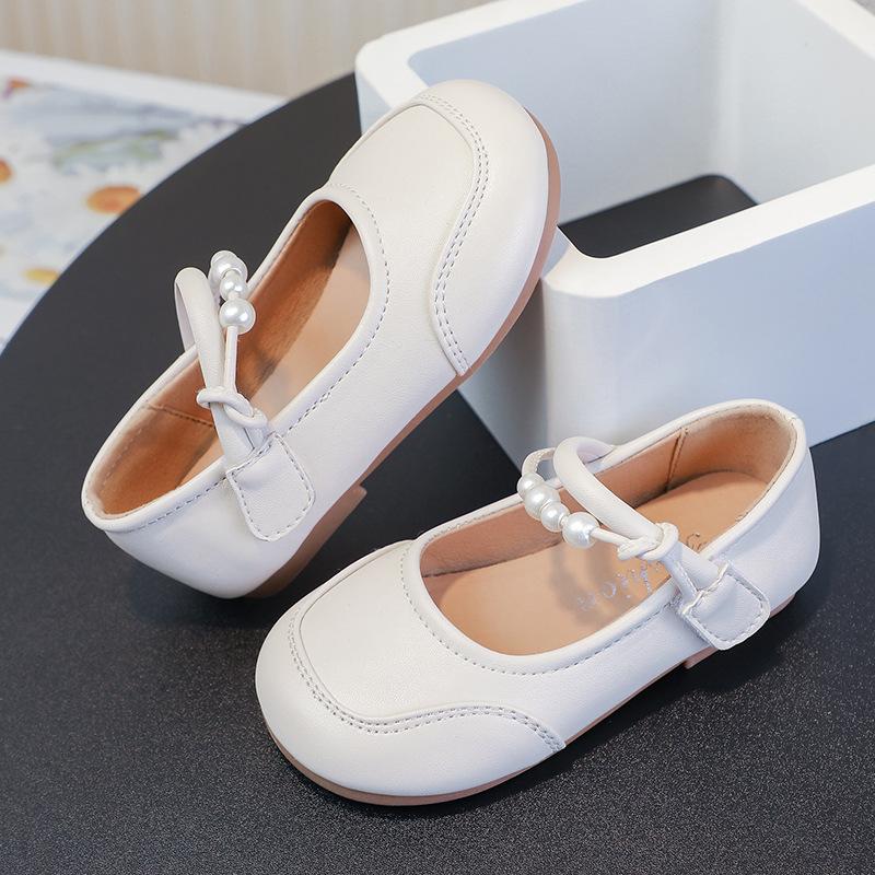 Girl princess 2025 new children's foreign style leather shoes soft sole single shoes little girl baby shoes fashionable and versatile