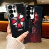 R-Resident-Evil Game Plating Phone Case For Samsung Galaxy S24 S25 FE S26 Edge S23 Ultra S22 S21 Plus S20 Anti-Fall Airabag Cove