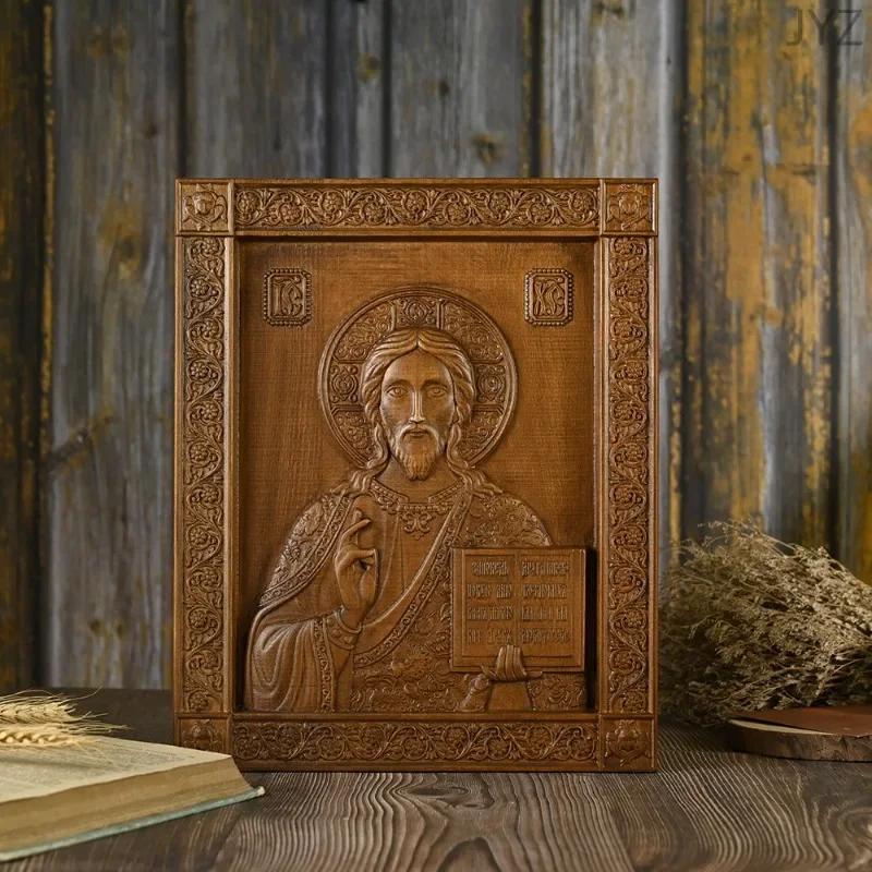 Религиозная 35см Православная Икона Статуя Иисуса, Настенные Украшения-Иконки Святых для Церкви и Дома